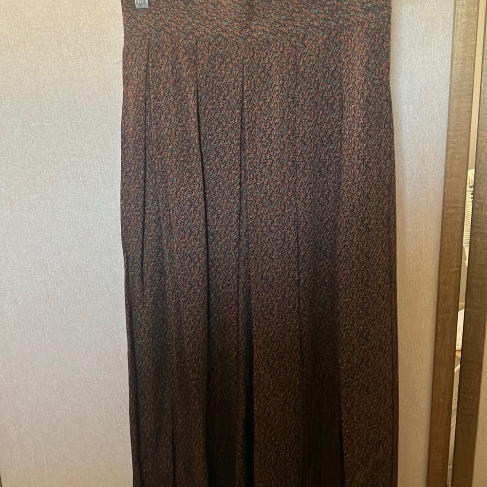 FINAL MARKDOWN AKA New York Brown Maxi Pleated palazzo pants small